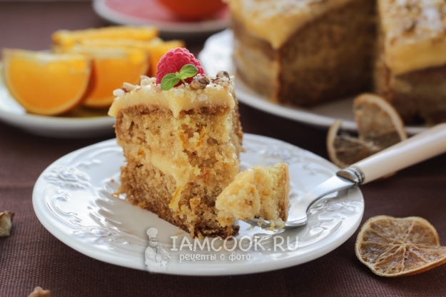 Готовый постный апельсиновый торт