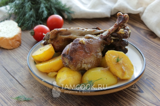 Рецепт гуся с картошкой в рукаве в духовке