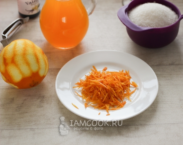 Натереть цедру апельсина