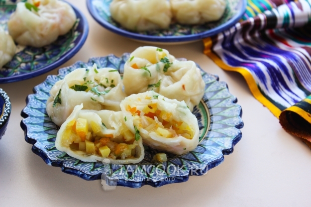 Рецепт постных мантов с картошкой