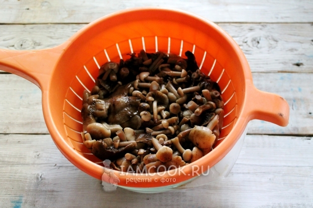Откинуть грибы на дуршлаг