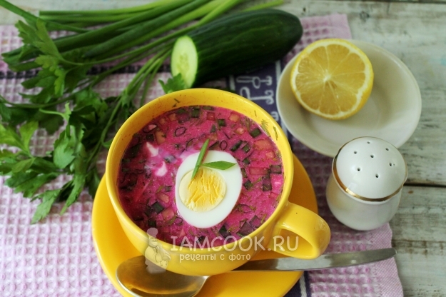 Рецепт холодника со свеклой на кипяченой воде
