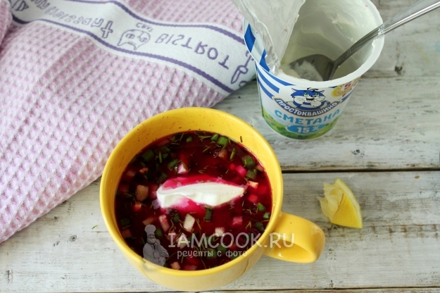 Положить сметану