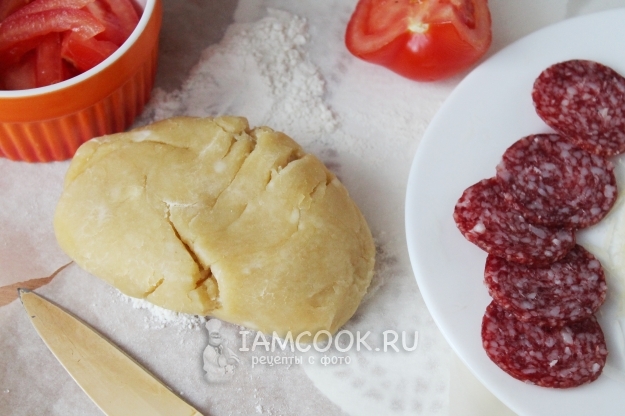 Рецепт теста для пиццы на майонезе без дрожжей (+пицца)