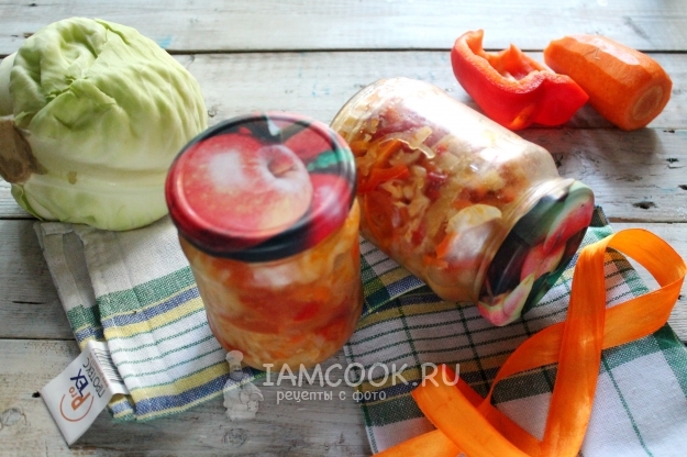 Рецепт салата «Дунайский» с капустой на зиму