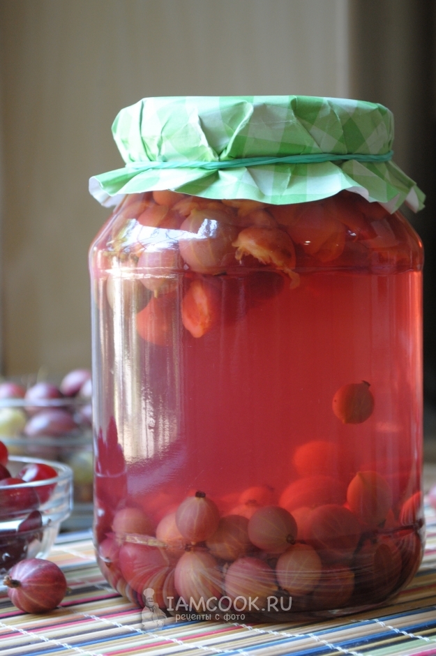 Рецепт компота из вишни и крыжовника