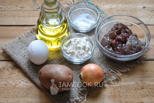 Ингредиенты для икряников из икры (оладий с икрой рыбы)