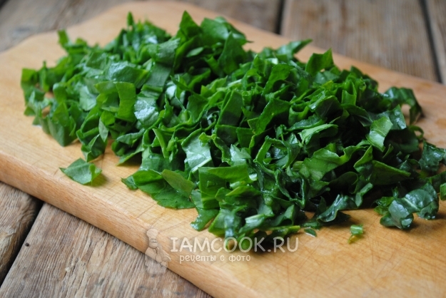 Порезать щавель