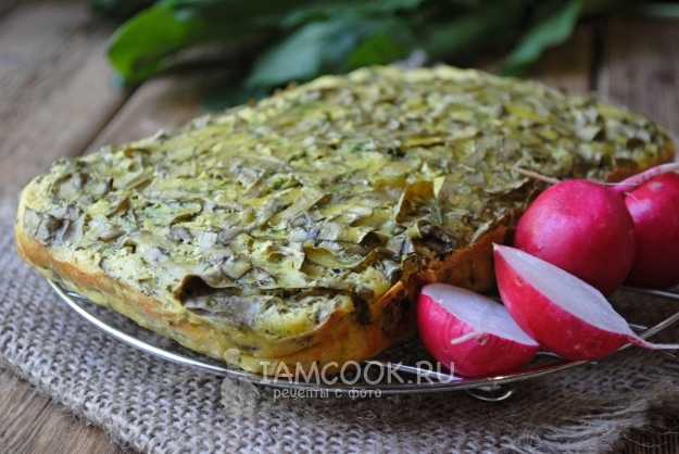 Рецепт заливного пирога с щавелем