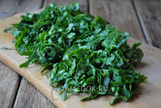 Порезать щавель