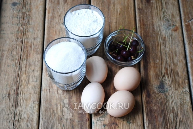 Ингредиенты для бисквита с вишней