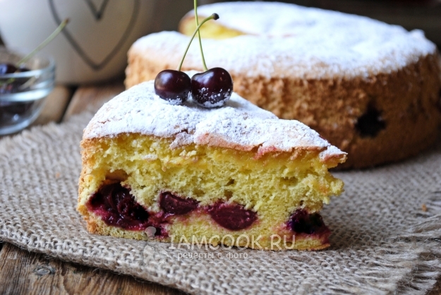 Рецепт бисквита с вишней