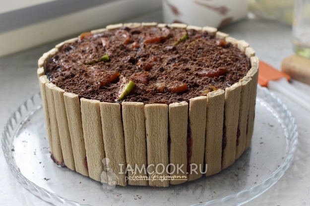 Украсить торт печеньем