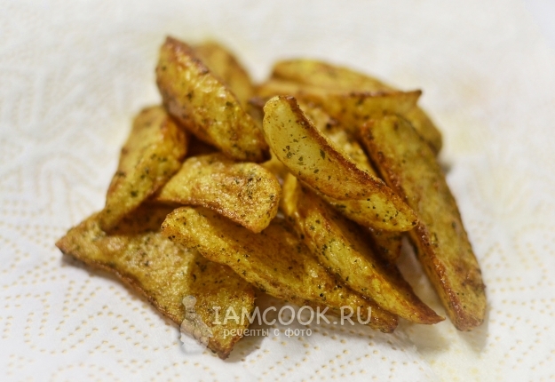 Фото картофеля во фритюре с сырным соусом