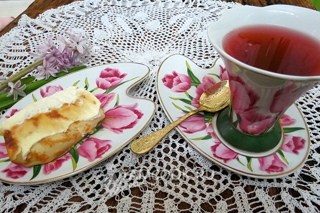 Вкусные налистники с творогом, запеченные в духовке