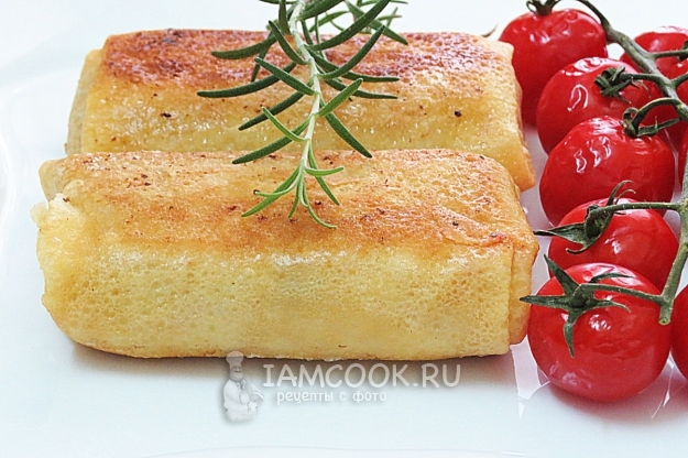 Рецепт блинчиков с мясом, грибами и картошкой