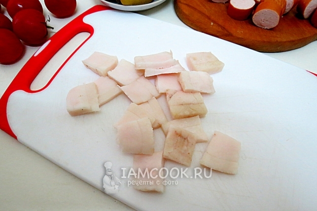 Порезать сало