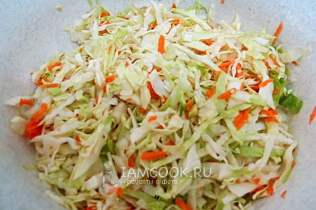 Соединить все овощи