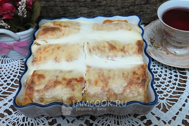 Фото налистников с творогом, запеченных в духовке