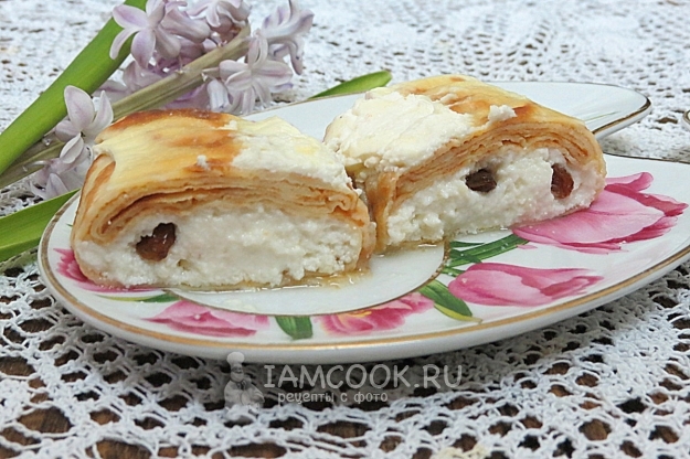 Рецепт налистников с творогом, запеченных в духовке