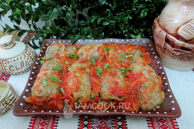 Рецепт постных голубцов с гречкой и грибами