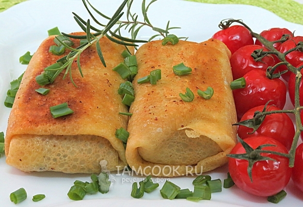 Фото блинчиков с мясом, грибами и картошкой