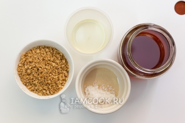 Ингредиенты для пшеничного хлеба с гречневыми хлопьями