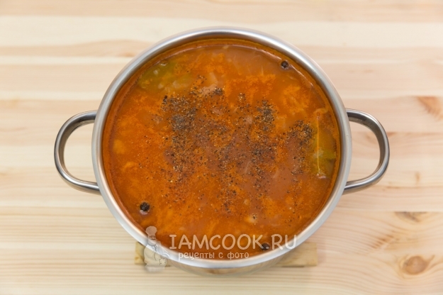 Рецепт капустняка с рисом и копченой индейкой