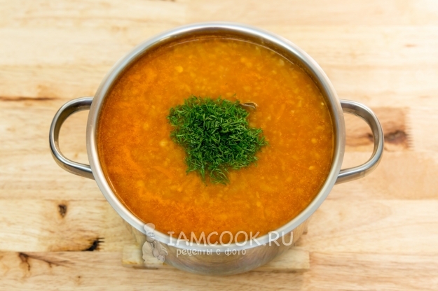 Положить зелень