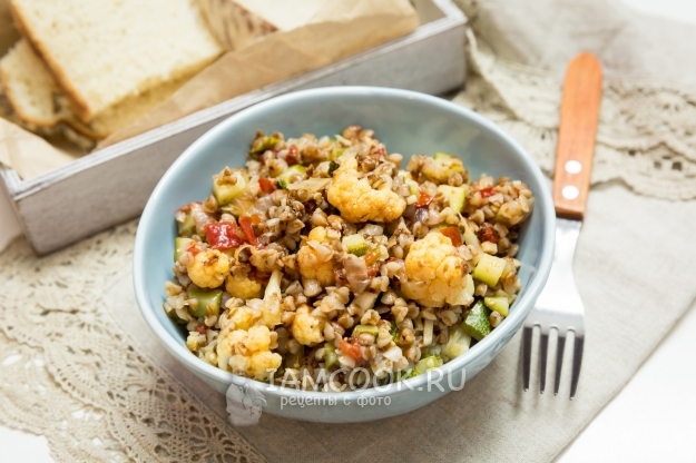 Рецепт гречки с жареными овощами