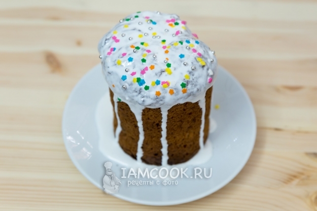 Фото творожного кулича на сухих дрожжах