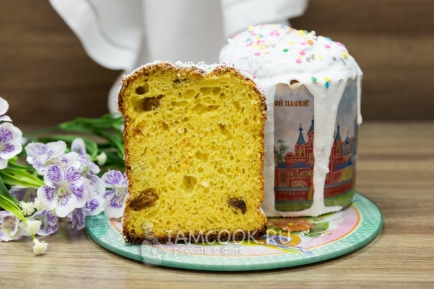 Рецепт творожного кулича на сухих дрожжах