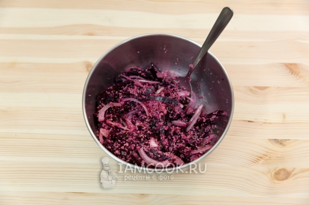 Фото свекольного салата с кускусом