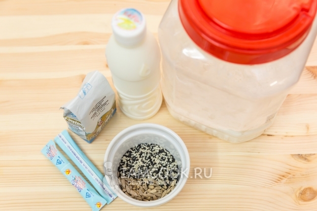 Ингредиенты для подового хлеба на кефире