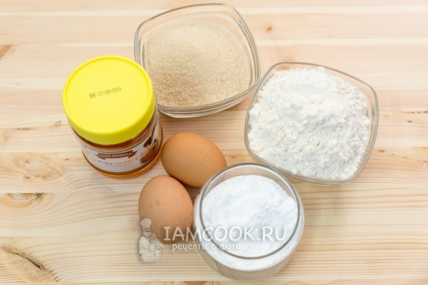 Ингредиенты для медовых коржей для торта