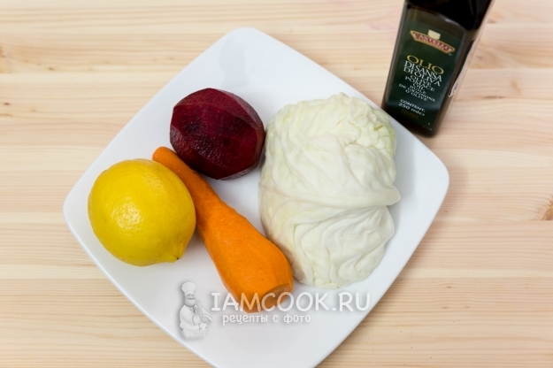 Ингредиенты для овощного салата «Щётка»