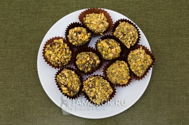 Рецепт трюфелей с фисташками