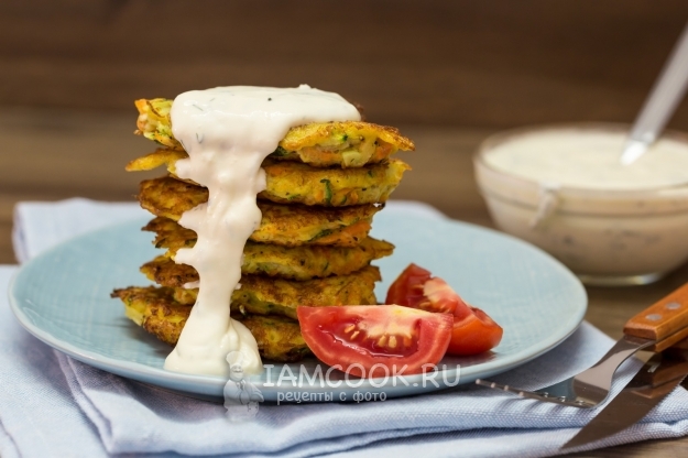 Рецепт оладий из цукини