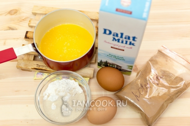 Ингредиенты для калача с корицей и сахаром