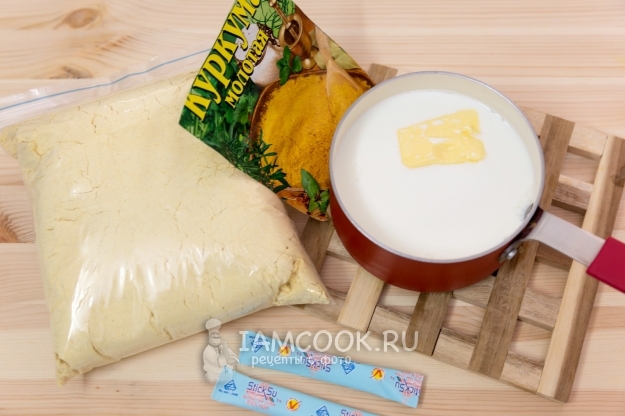 Ингредиенты для дрожжевого кукурузного хлеба в духовке