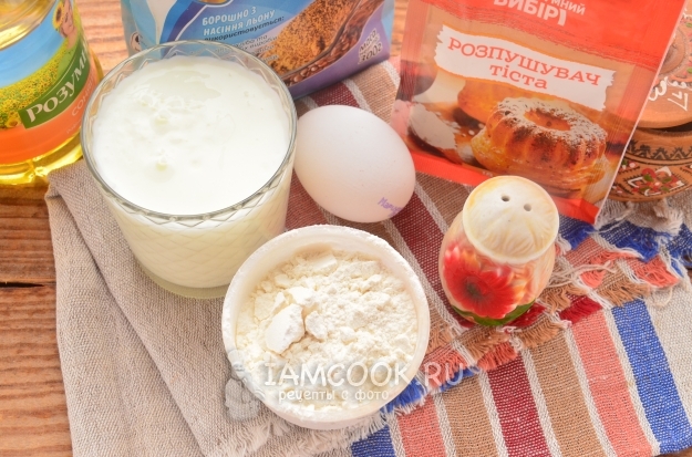 Ингредиенты для оладий из льняной муки