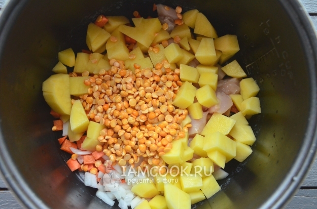 Положить горох