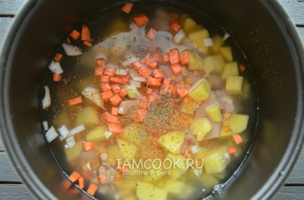 Добавить воду и специи