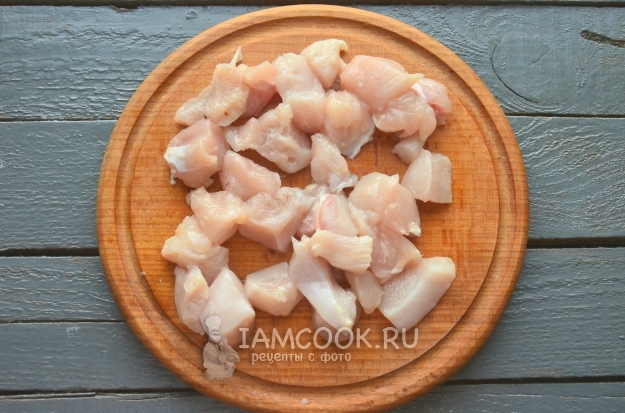Порезать куриное филе