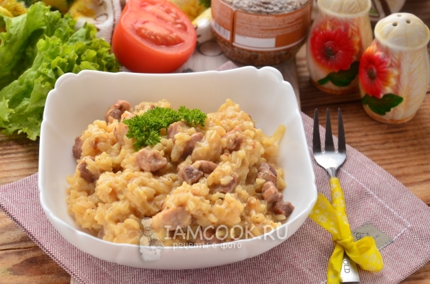 Рецепт ризотто со свининой