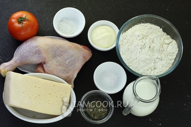 Ингредиенты для пиццы на кефире и майонезе