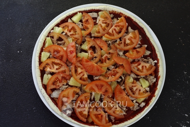 Положить помидоры