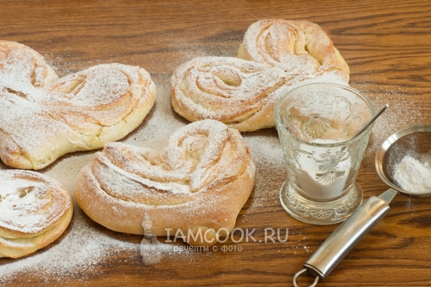 Рецепт постных плюшек с сахаром