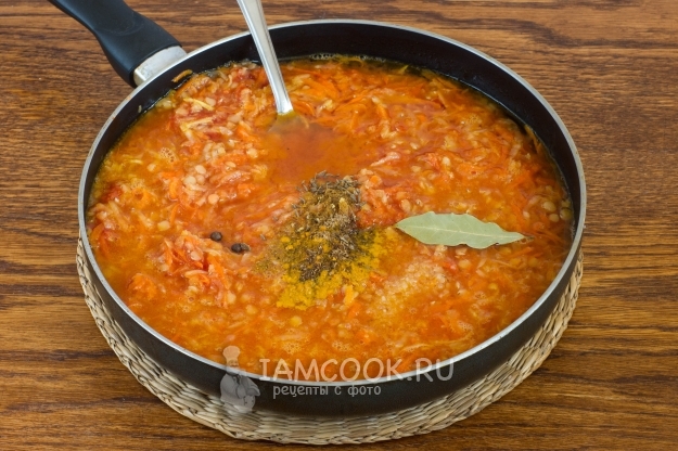 Добавить воду и специи