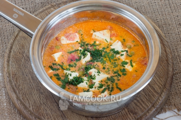 Положить зелень